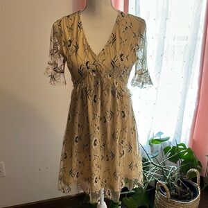 Elegant Lace Floral Dress
